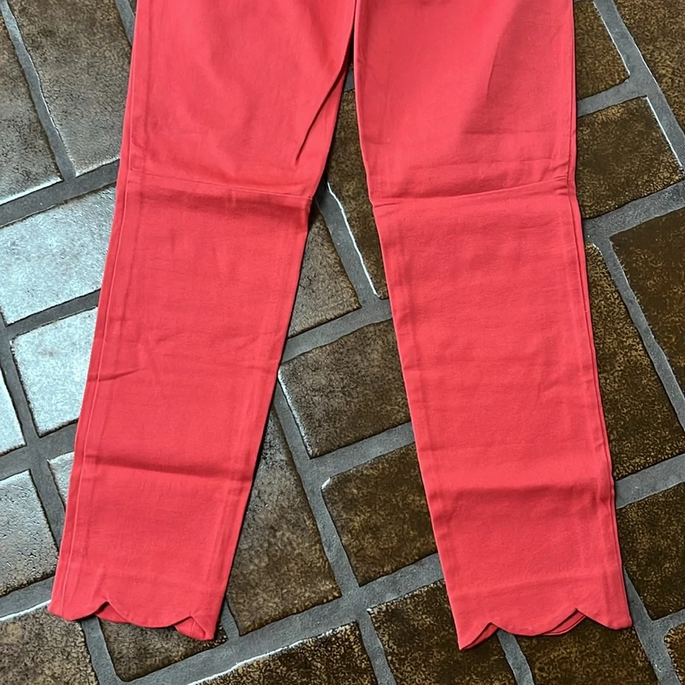 NWT J. By J. Crew Salmon Scalloped Hem Ankle Pant